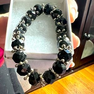 Black Beaded Bracelet